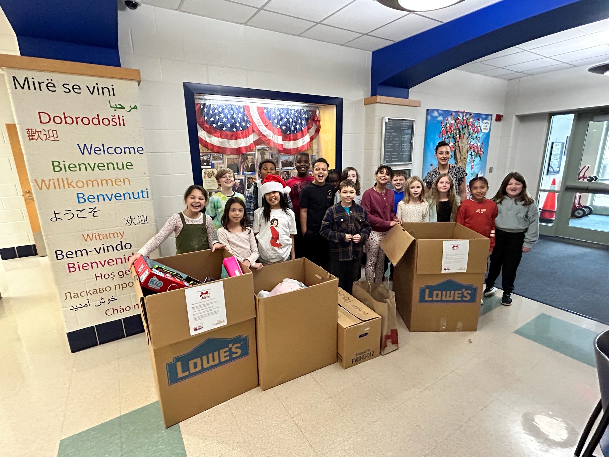 Linden School Joy of Sharing toy donation.