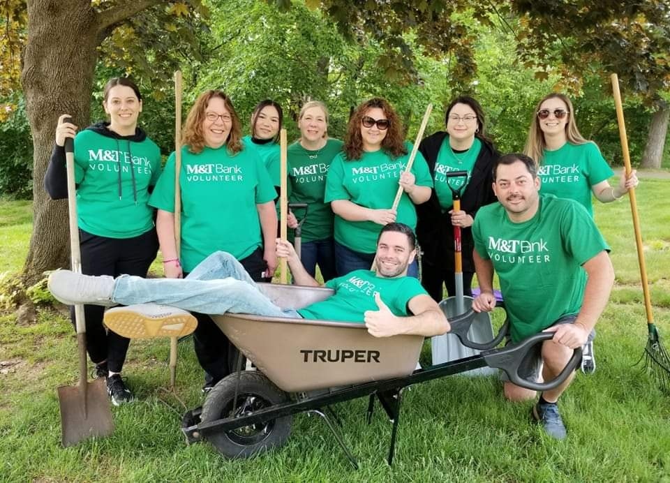 Group photo of M&T Bank volunteers at Wheeler Health.