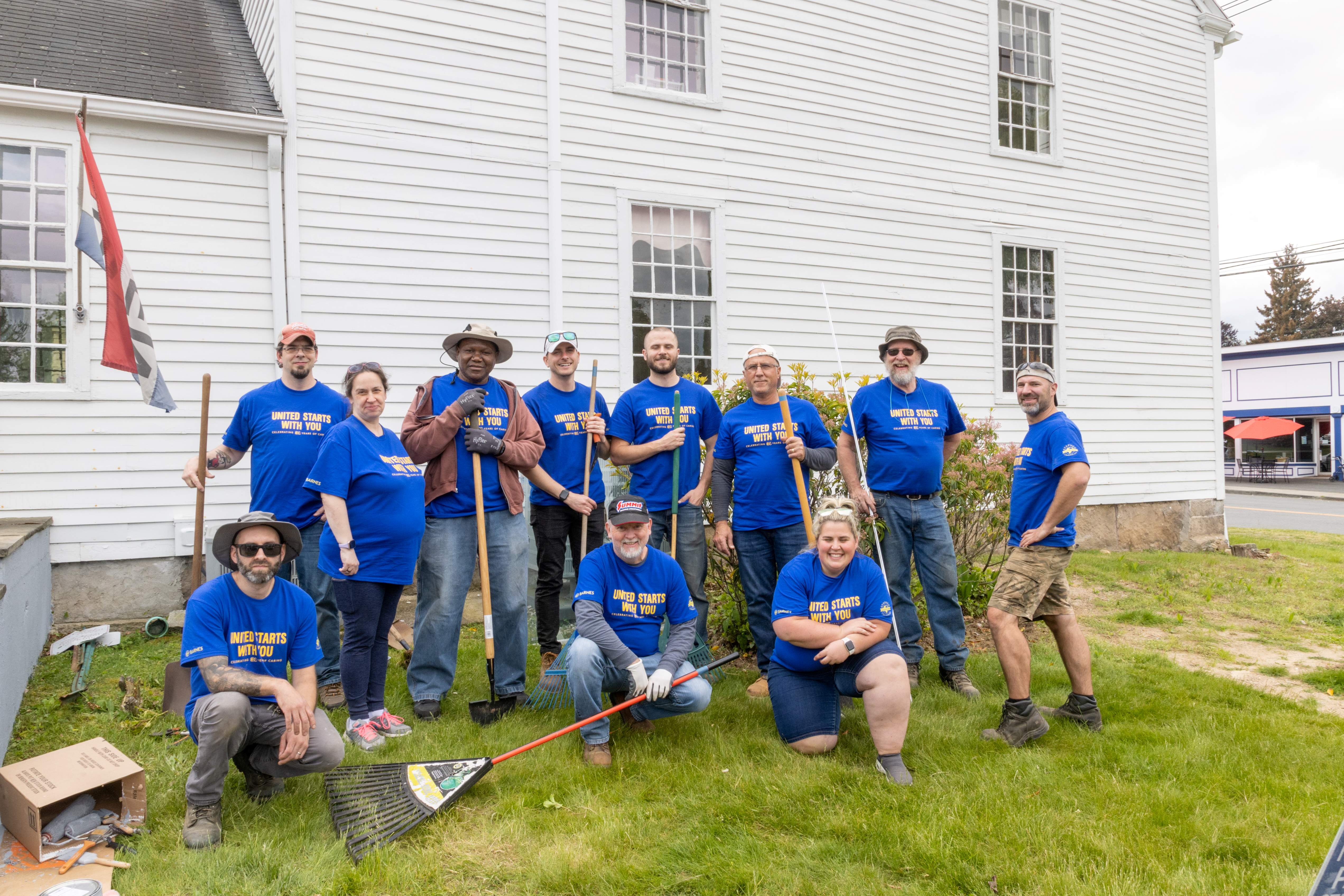 Group photo of Bauer volunteers at the American Clock and Watch Museum, Bristol.