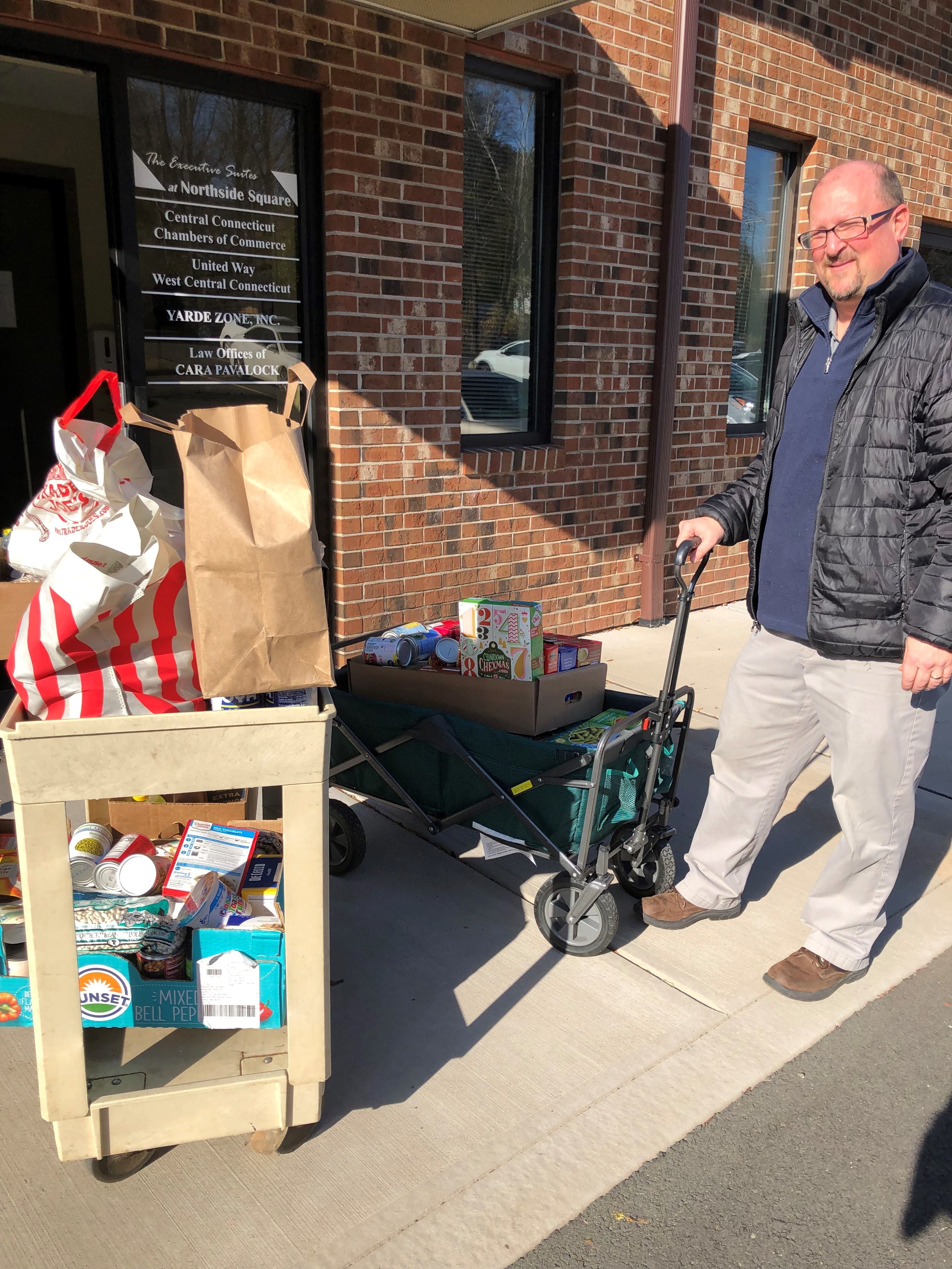 Food donations from the Bristol Senior Center.