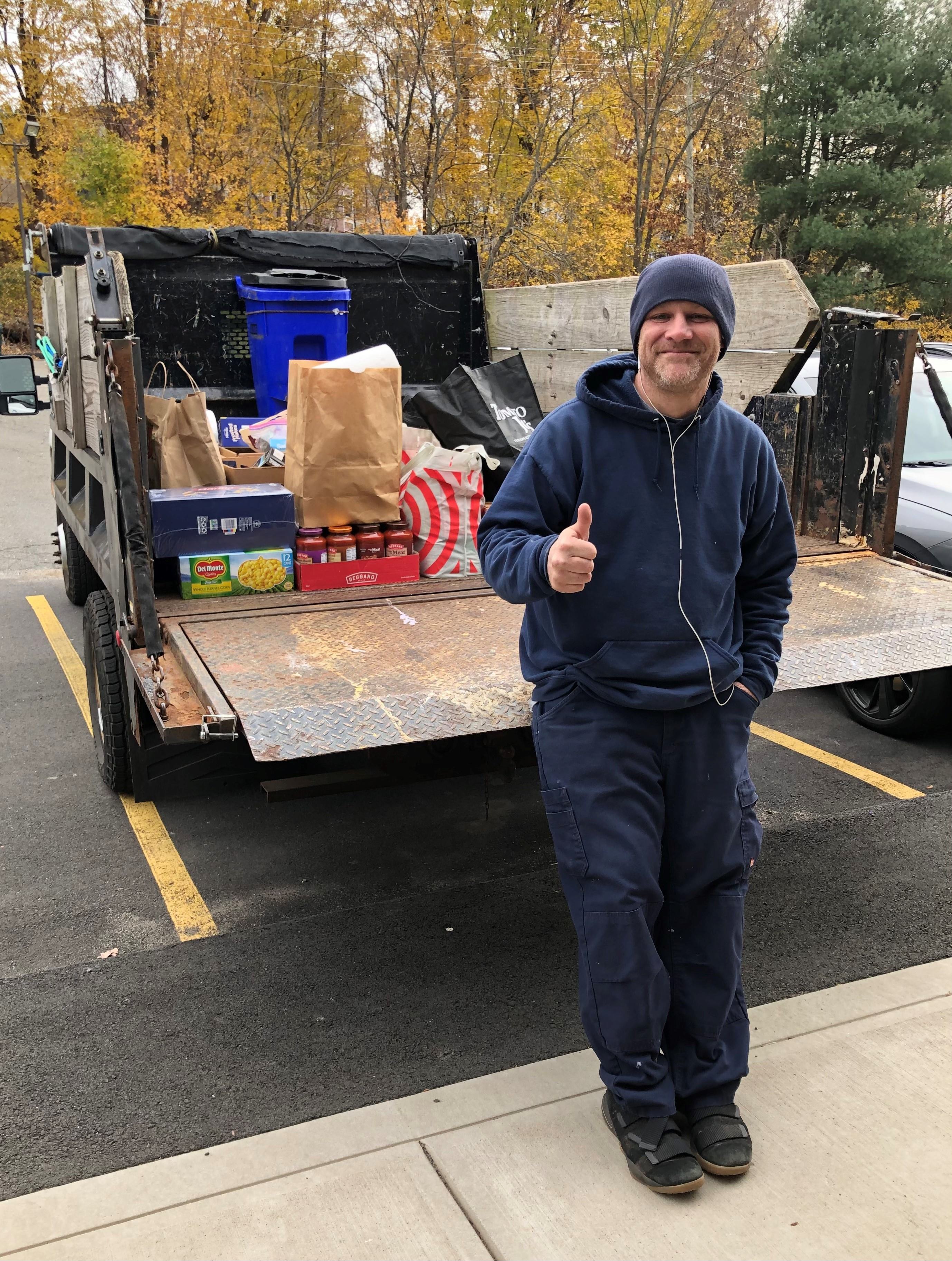 Feed the Need Food Drive donation pick-up.