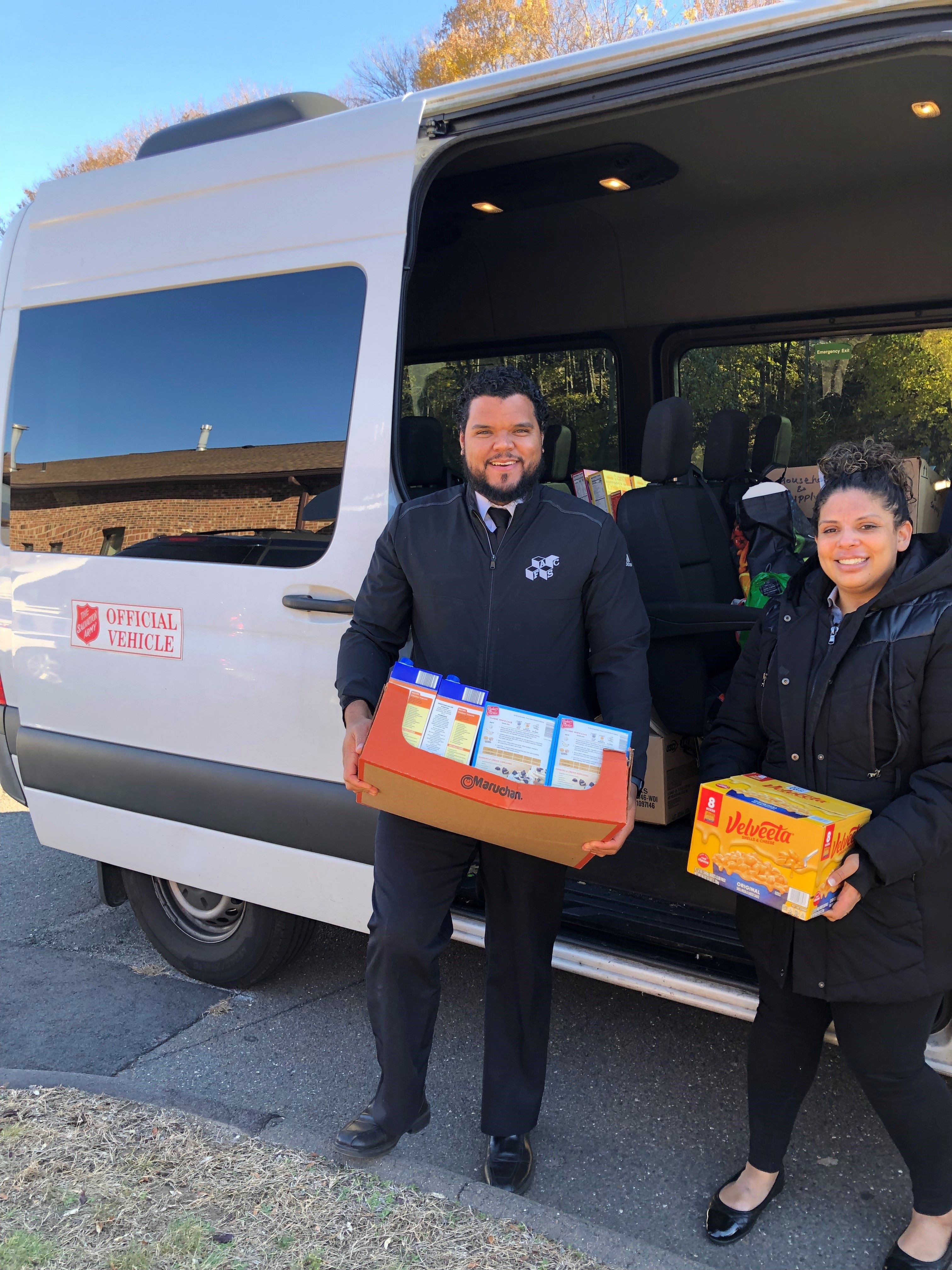 Feed the Need Food Drive donation pick-up.